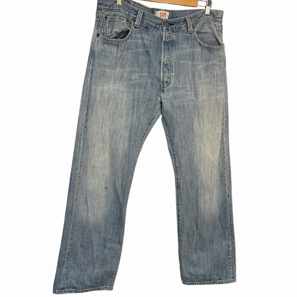 Levi's 501 Straight Leg Jeans Men 36 X 30 Blue Casual Rodeo Biker Casual Pockets